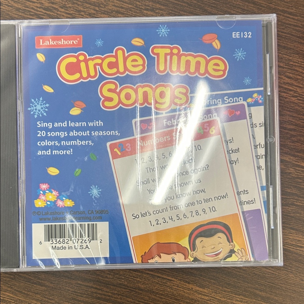 Lakeshore Circle Time Songs CD 20 songs about seasons, colors, numbers and more